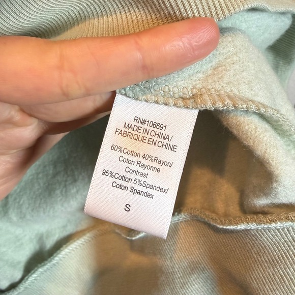 Young Fabulous & Broke Cowl Neck Sweatshirt Pullover Light Green Size S - Picture 6 of 9